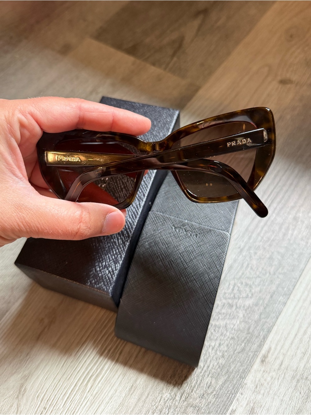 Prada Brown Tortoiseshell Cat-Eye Sunglasses